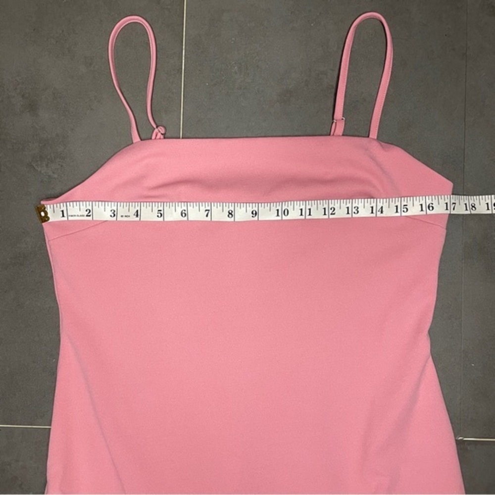 BCBGeneration Coral Pink Tiered Ruffle Hem Mini Dress - Picture 5 of 6